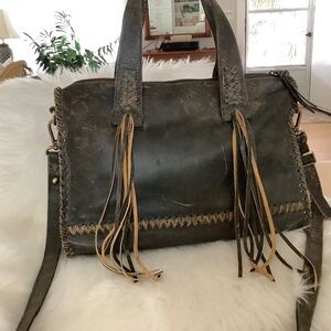 Nino Bossi Peyton Convertible Satchel with removable shoulder strap.